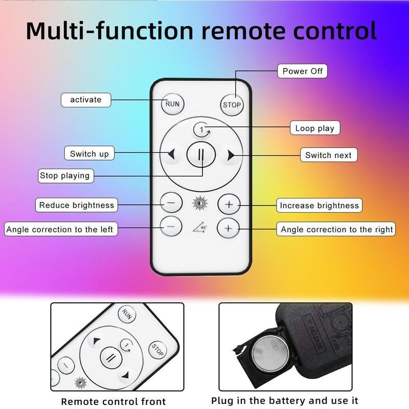 3D Hologram Fan,3D Hologram Projection Light Two Blades 42Cm User-Friendly Plug and Play Holographic Advertising Show LED Lights, Easy Wall Mount Decorations for Holiday & Halloween Gift